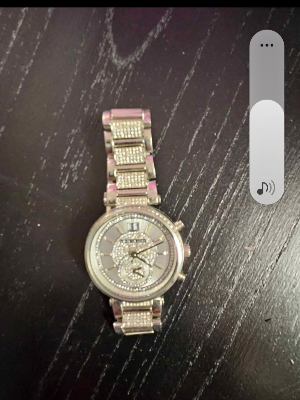 Michael Kors Silver Crystal Pavé Link Bracelet Watch